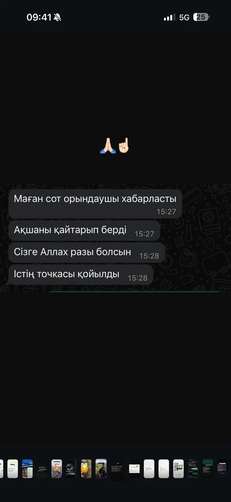 Отзыв клиента №13 — скриншот переписки